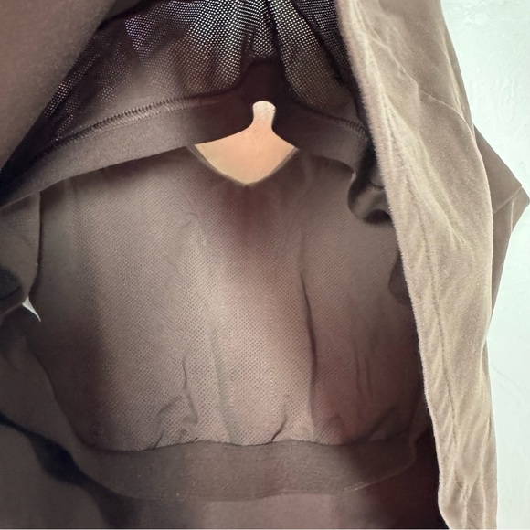 Target All in Motion Longline Bra Tank Top Cropped Solid Dark Brown Chocolate - Picture 5 of 8